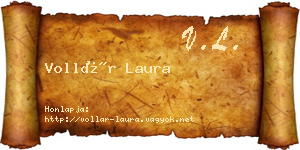 Vollár Laura névjegykártya